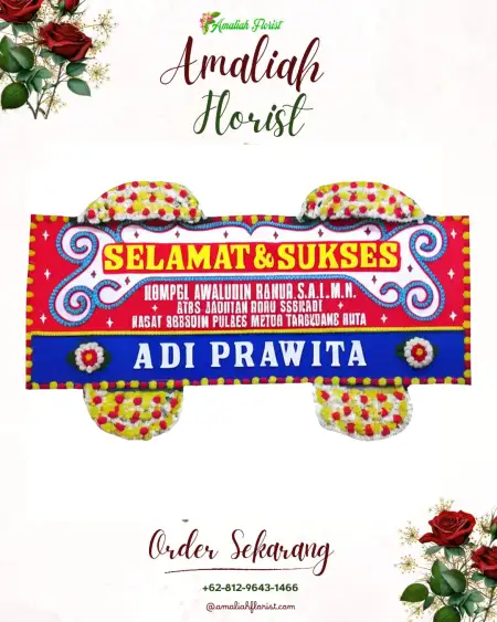 Papan Bunga Ucapan Selamat Manyar